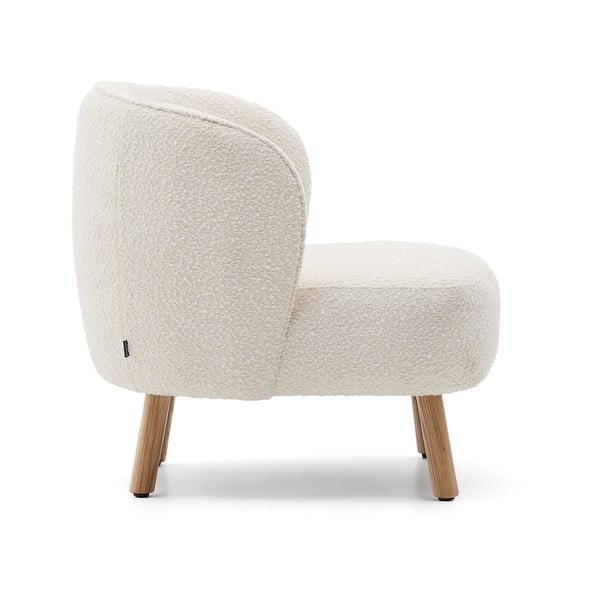 Krémové křeslo z textilie bouclé Ulit – Kave Home-image-3