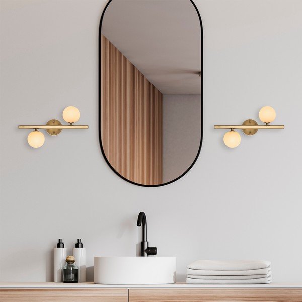 Nástěnné svítidlo ve zlaté barvě Domino – Opviq lights-image-2