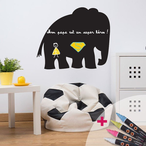 Set popisovací samolepky a 4 fixů Ambiance Elephant-image-1