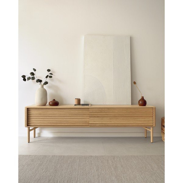 Přírodní váza z akátového dřeva Kave Home Tyara, výška 10 cm-image-4