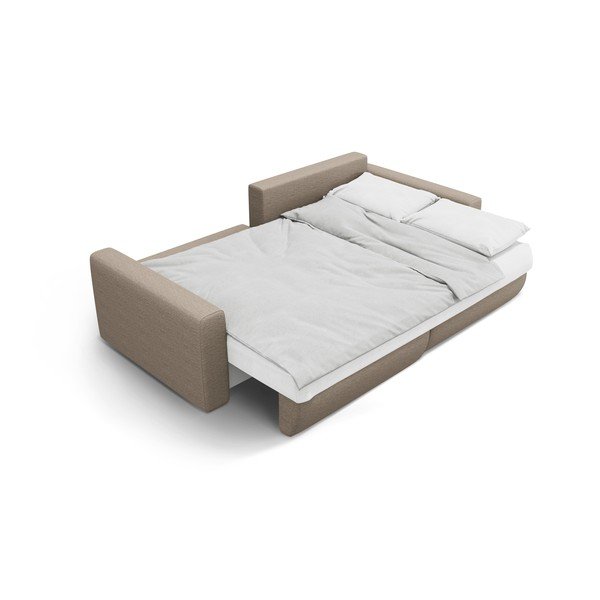 Světle hnědá rozkládací rohová pohovka s úložným prostorem  Belfast – Cosmopolitan Design-image-4