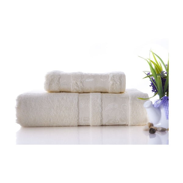 Set dvou ručníků Bamboo Cream, 70x140 a 50x90 cm
