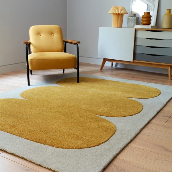 Okrově žlutý ručně tkaný vlněný koberec 120x170 cm Canvas – Asiatic Carpets-image-1