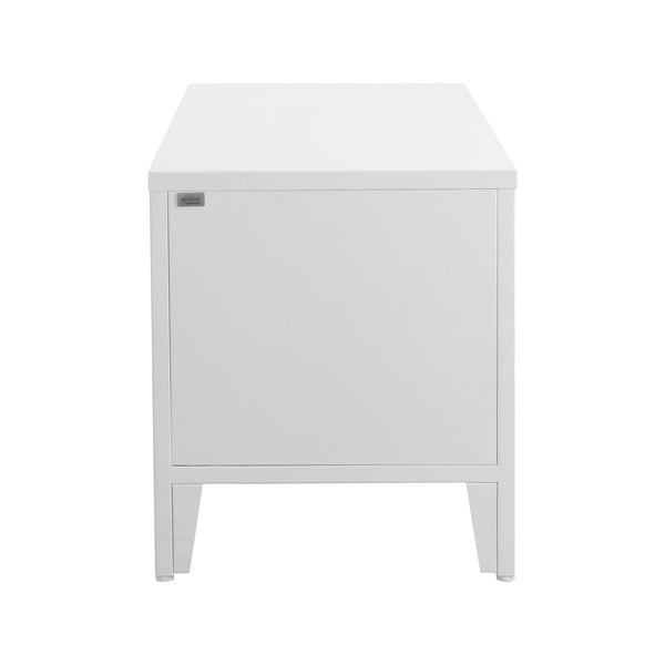 Bílý kovový botník s lavicí Salino – Støraa-image-2