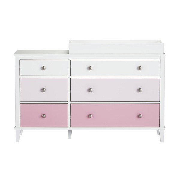 Růžová dětská komoda s přebalovacím pultem 136x90x49 cm Poppy – Støraa-image-3