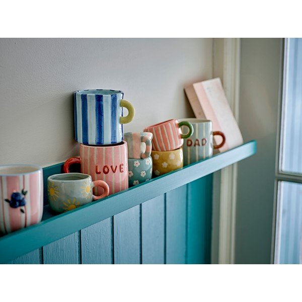 Světle zelený/světle růžový keramický šálek na espresso 110 ml Nini – Bloomingville-image-3