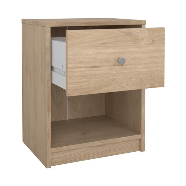 Noční stolek v dekoru dubu s poličkami May - Tvilum-image-3