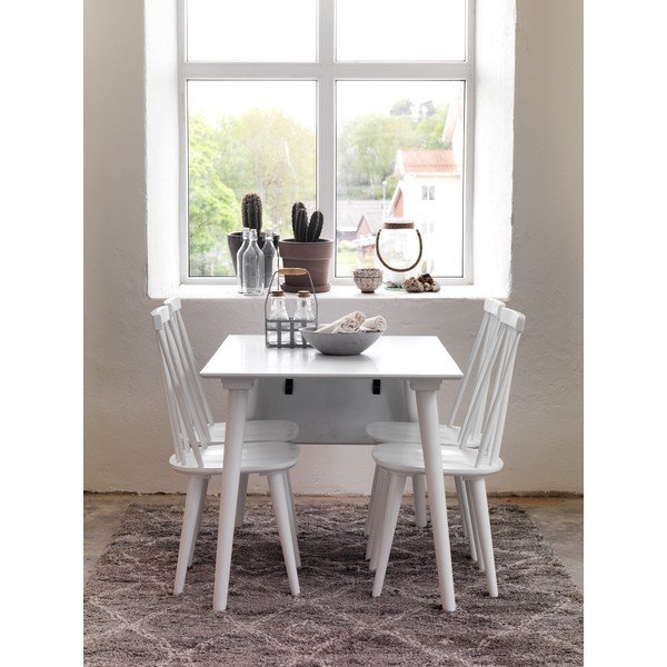 Bílá jídelní židle ze dřeva kaučukovníku Rowico Lotta-image-1