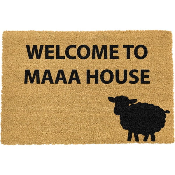 Rohožka z přírodního kokosového vlákna Artsy Doormats Welcome to Maaa House, 40 x 60 cm