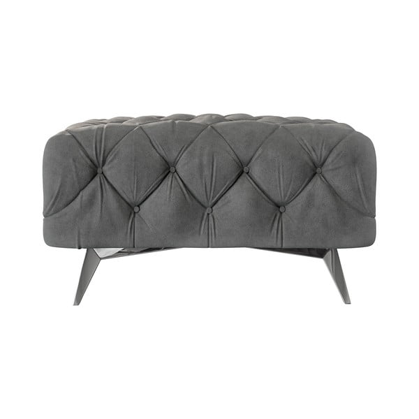 Šedá sametová podnožka Chelsea – Ropez-image-2