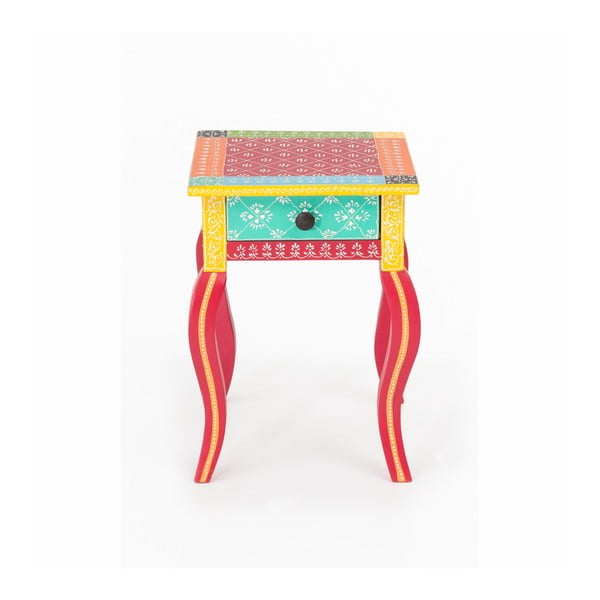 Noční stolek z akáciového dřeva WOOX LIVING India Colore