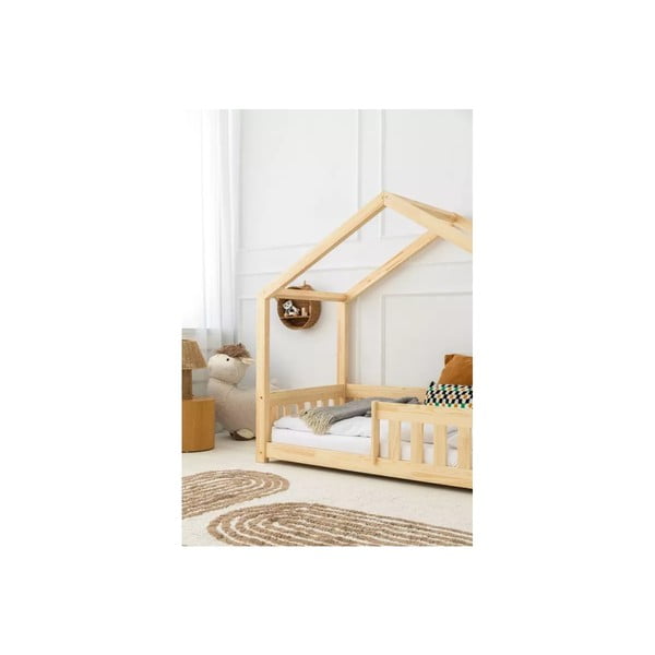 Domečková dětská postel z borovicového dřeva v přírodní barvě 120x200 cm Mila RMP – Adeko-image-2