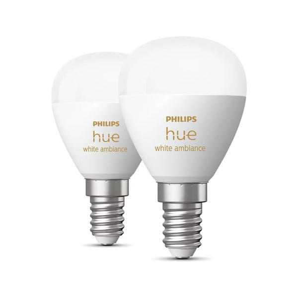 Smart žárovky v sadě 2 ks E14, 5 W White ambiance – Philips Hue