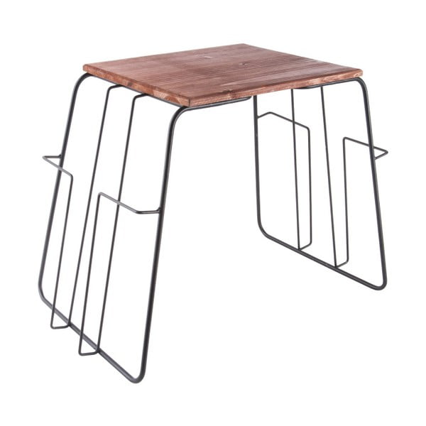 Odkládací stolek s možností uložení časopisů Leitmotiv Wired-image-1