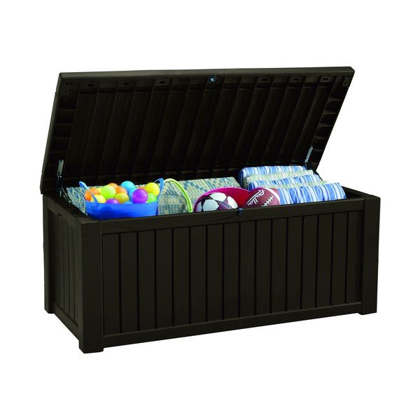 Tmavě hnědý zahradní úložný box – Keter-image-2