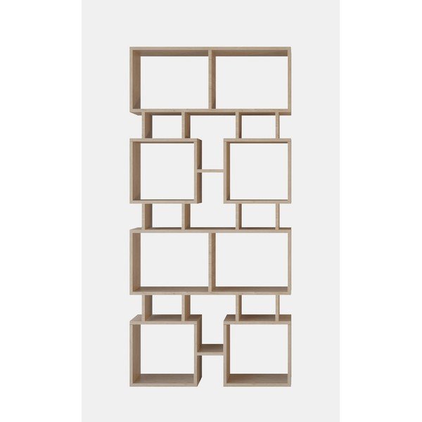 Hnědá knihovna Isle, výška 166 cm