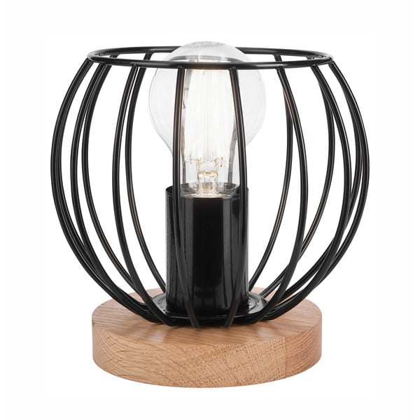 Černá stolní lampa, výška 16 cm Timo – LAMKUR