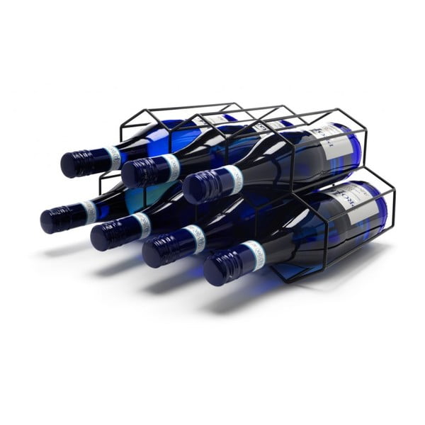 Černý kovový stojan na víno - Leopold Vienna-image-4