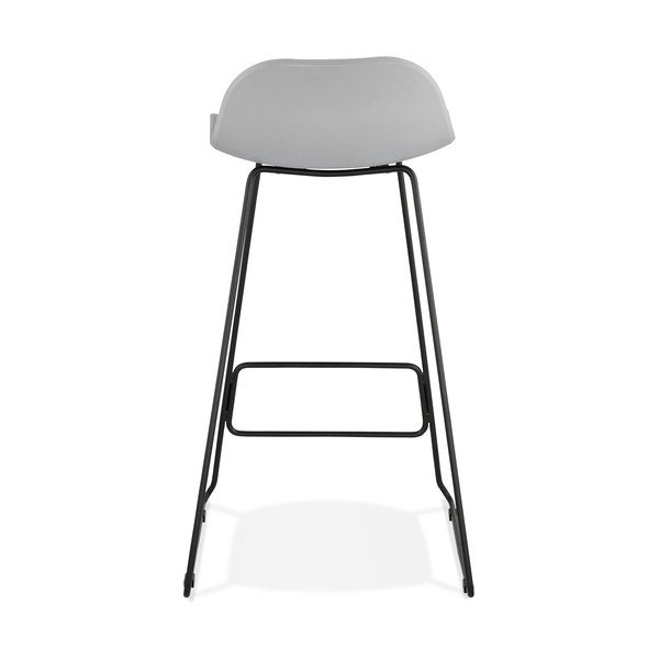 Šedá barová židle s černými nohami Kokoon Slade, výška sedu 76 cm-image-4