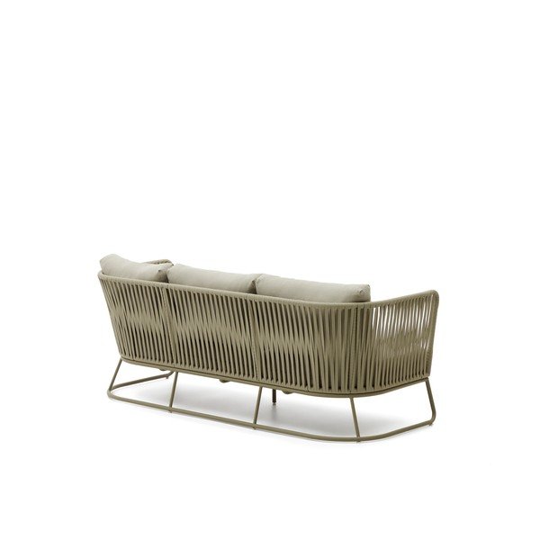 Khaki ocelová zahradní pohovka Saconca – Kave Home-image-2