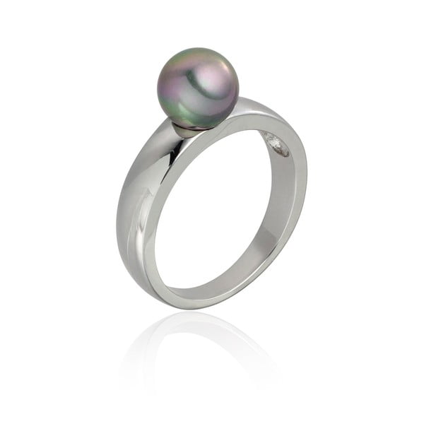Perlový prsten Jeanne Silver/Grey, vel. 58