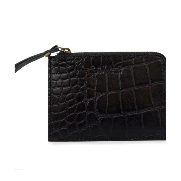 Černá kožená peněženka na drobné O My Bag Luxury