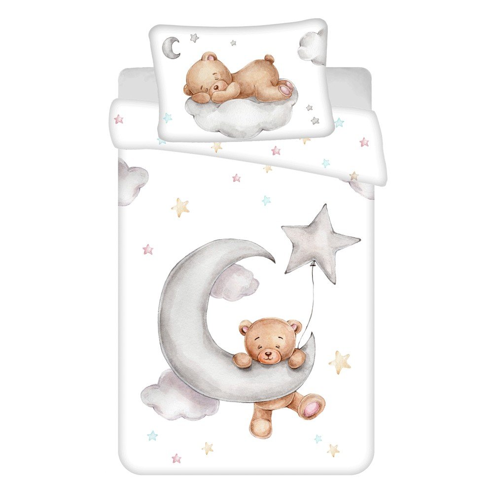 Jerry Fabrics Teddy "Moon" dětské povlečení barevná 100x135