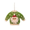 Textilní ručně vyrobená vánoční ozdoba 12 cm Santa Jumper – Sass & Belle