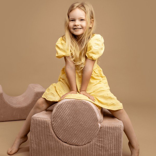 Šedé látkové pěnové hřiště 45x170x30 cm Montessori – Meowbaby-image-4