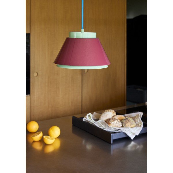 Červené/zelené kovové závěsné svítidlo ø 25 cm Remi – Hübsch-image-1