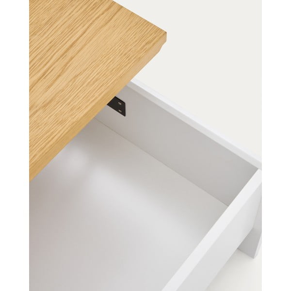 Konferenční stolek v dekoru dubu v bílo-přírodní barvě 60x110 cm Abilen – Kave Home-image-4