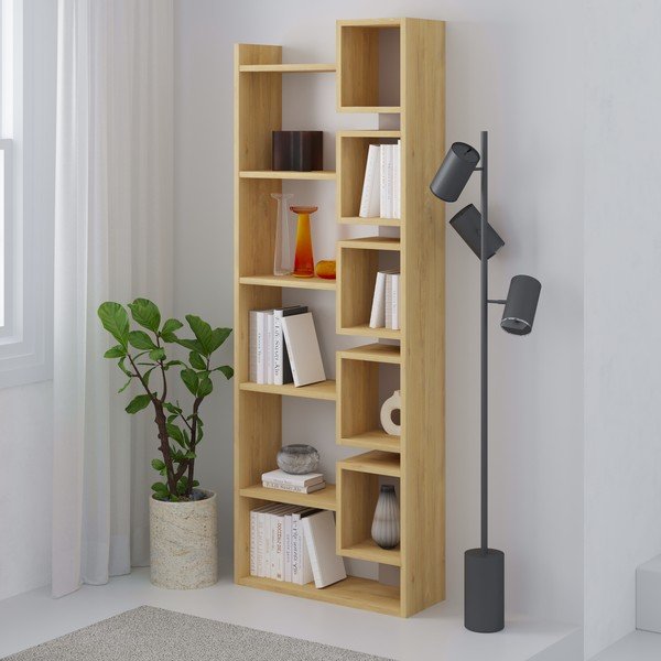 Knihovna v dekoru dubu 60x168,5 cm Eladi – Marckeric-image-4