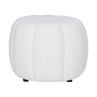 Bílý taburet z textilie bouclé Paisley – House Nordic