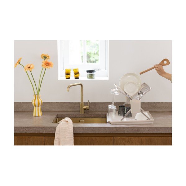 Béžový kovový dvoupatrový odkapávač 42x51 cm – Brabantia-image-1
