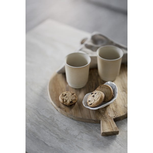 Bílý konferenční stolek s deskou z kamene 140x60 cm Orwel - Rowico-image-4