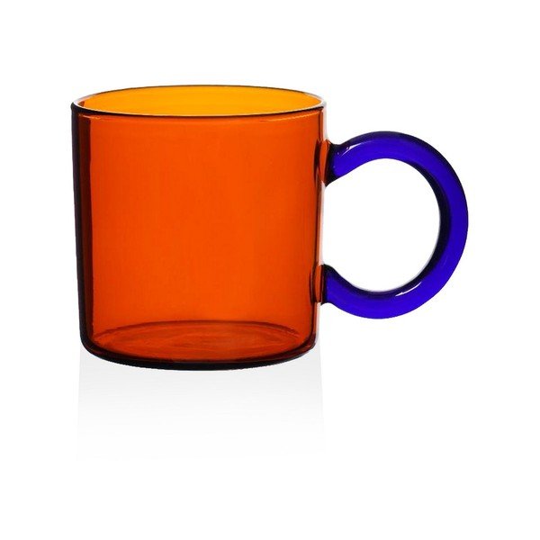 Oranžový skleněný hrnek 300 ml – Hermia