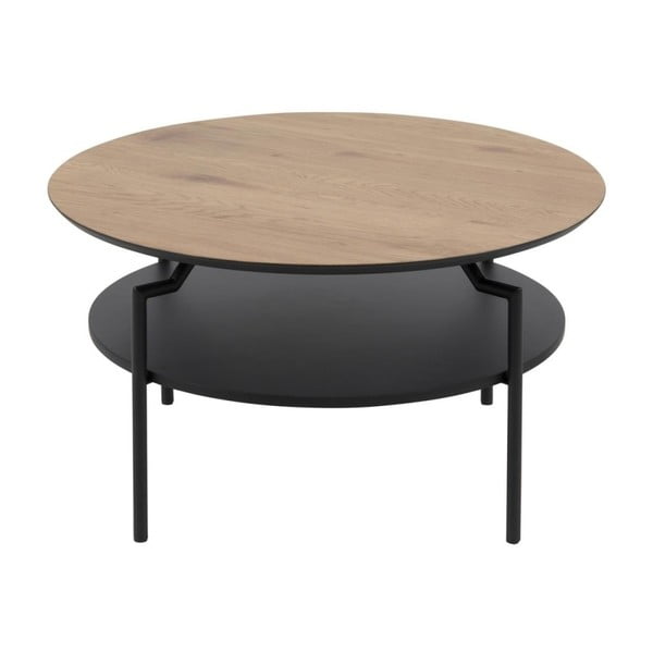 Černý kulatý konferenční stolek ø 80 cm Goldington - Actona