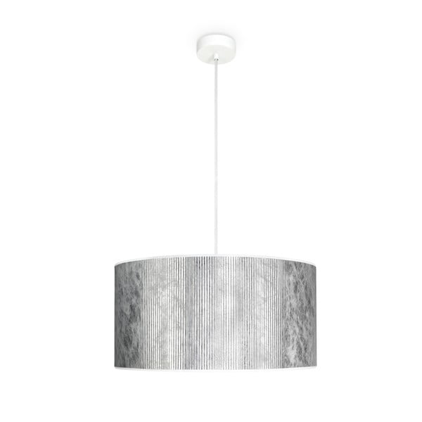 Stropní svítidlo ve stříbrné barvě s bílým kabelem Bulb Attack Tres, ⌀ 50 cm