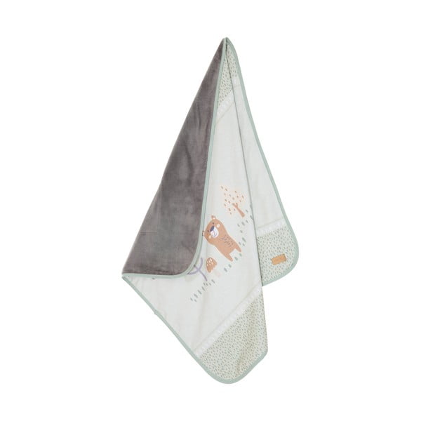 Světle zelená dětská deka z mikroplyše 80x80 cm Woodland Buddies – Roba-image-1