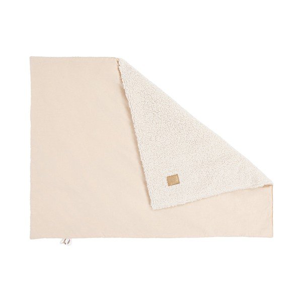 Krémová dětská deka s beránkem 100x77 cm – Meowbaby-image-1