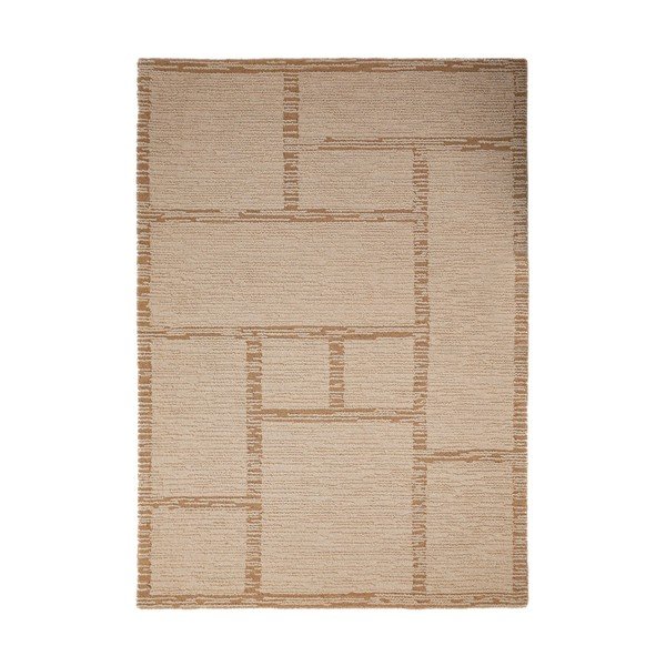 Ručně tkaný vlněný koberec v přírodní barvě 140x200 cm Harris Modula Wool – Flair Rugs