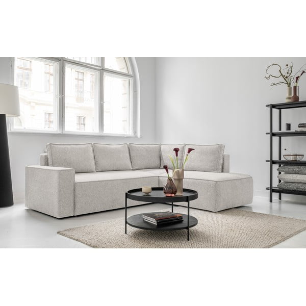 Krémová rozkládací rohová pohovka (pravý roh) Brave Dave – Miuform-image-3