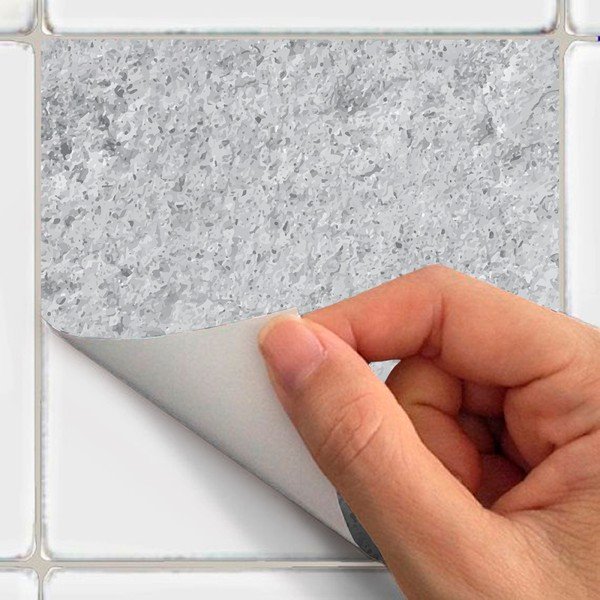 Sada 24 nástěnných samolepek Ambiance Cement Tile Stickers With Stones Effect, 10 x 10 cm-image-2