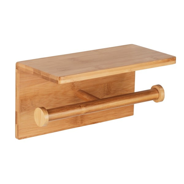 Nástěnný bambusový držák na toaletní papír Duo Bambusa – Wenko-image-1