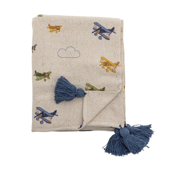 Krémová dětská deka 130x160 cm Plane – Bloomingville Mini