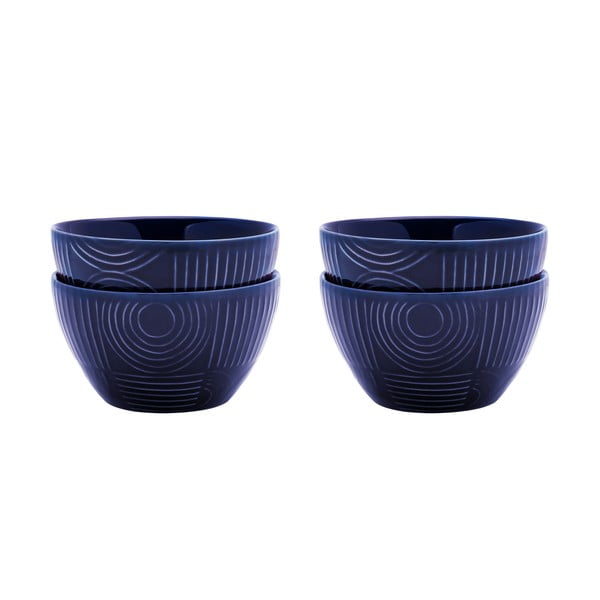 Tmavě modré keramické misky v sadě 4 ks 400 ml Arc – Maxwell & Williams