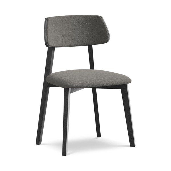 Šedá jídelní židle z masivního dřeva Niu – Makamii