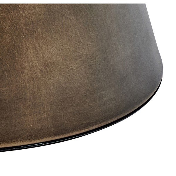Hnědý ocelový kulatý konferenční stolek ø 45 cm Dunsley – Actona-image-2
