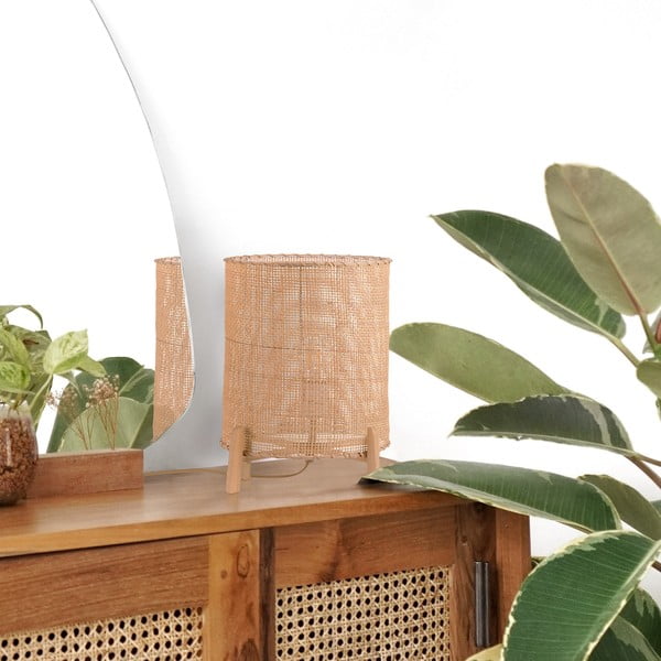 Ratanová stolní lampa SULION Wala, výška 35 cm-image-2