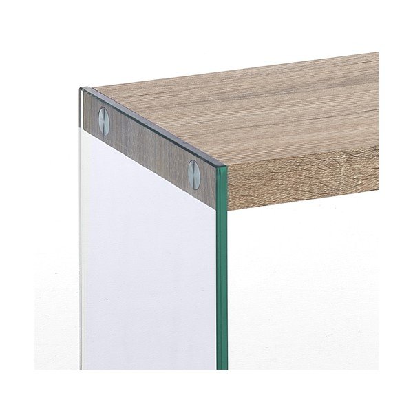 Skleněný TV stolek v přírodní barvě 120x45x29,5 cm Nancy – Tomasucci-image-3
